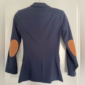 H&M Blazer with Elbow Patches. Long Sleeve. Navy Blue Size 4
